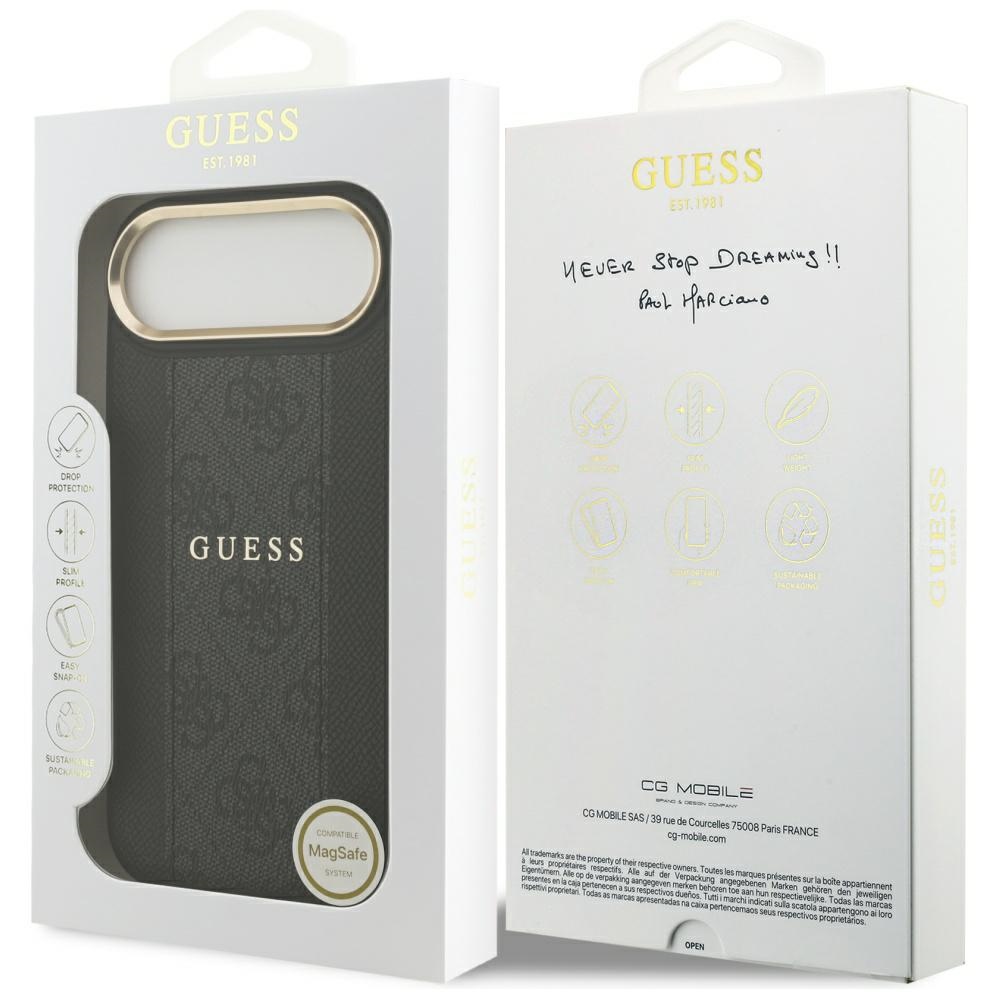 iTok webáruház - Guess Guess 4G Stripe MagSafe tok iPhone 17 Air készülékhez (fekete) 8 Guess 4G Stripe MagSafe case for iPhone Air (fekete)