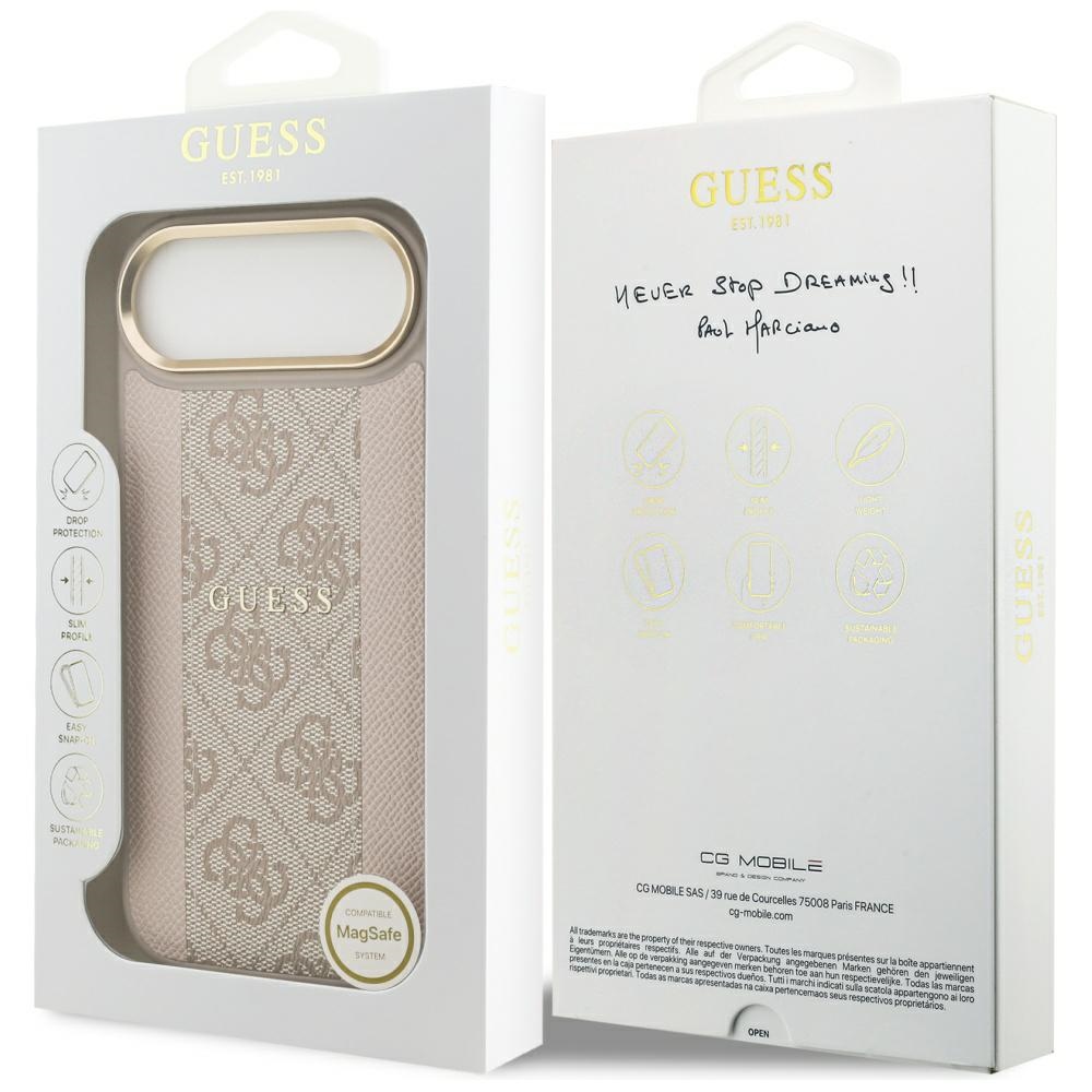 iTok webáruház - Guess Guess 4G Stripe MagSafe tok iPhone Air készülékhez (rózsaszín) 8 Guess 4G Stripe MagSafe Case for iPhone Air (rózsaszín)