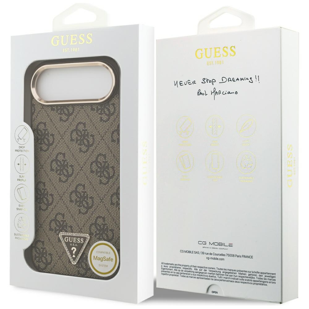 iTok webáruház - Guess Guess 4G Triangle Logo MagSafe tok iPhone Air készülékhez (arany) 8 Guess 4G Triangle Logo MagSafe Case for iPhone Air Brown (arany)