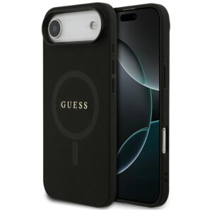 Guess Saffiano Classic Logo MagSafe tok iPhone Air készülékhez (fekete)