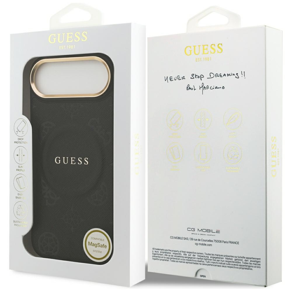 iTok webáruház - Guess Guess Peony Hot Stamp MagSafe tok iPhone Air készülékhez (fekete) 8 Guess Peony Hot Stamp MagSafe Case for iPhone Air (fekete)