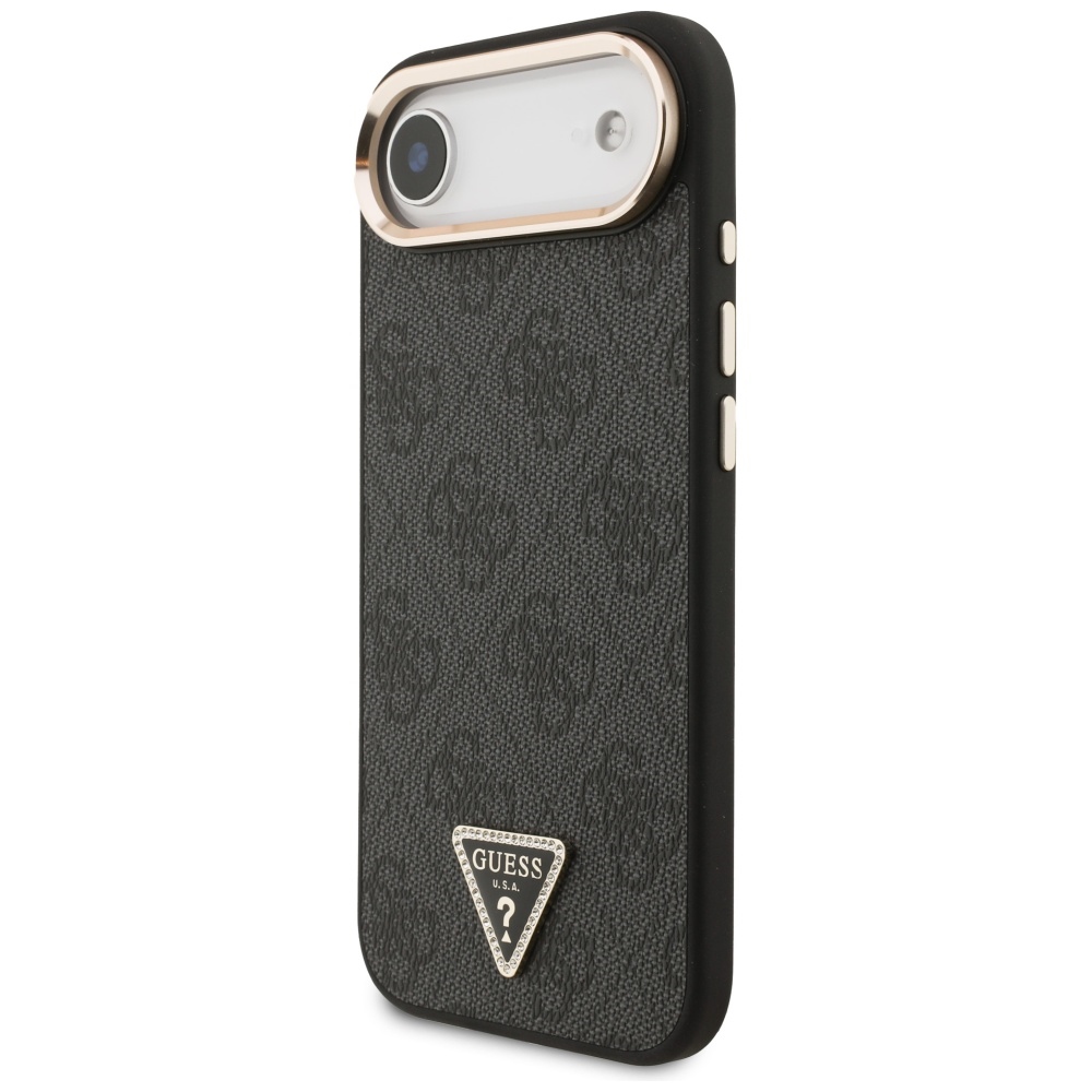 iTok webáruház - Guess Guess 4G Triangle Logo MagSafe tok iPhone Air (fekete és arany) 2 Guess 4G Triangle Logo MagSafe case for iPhone Air (fekete és arany)