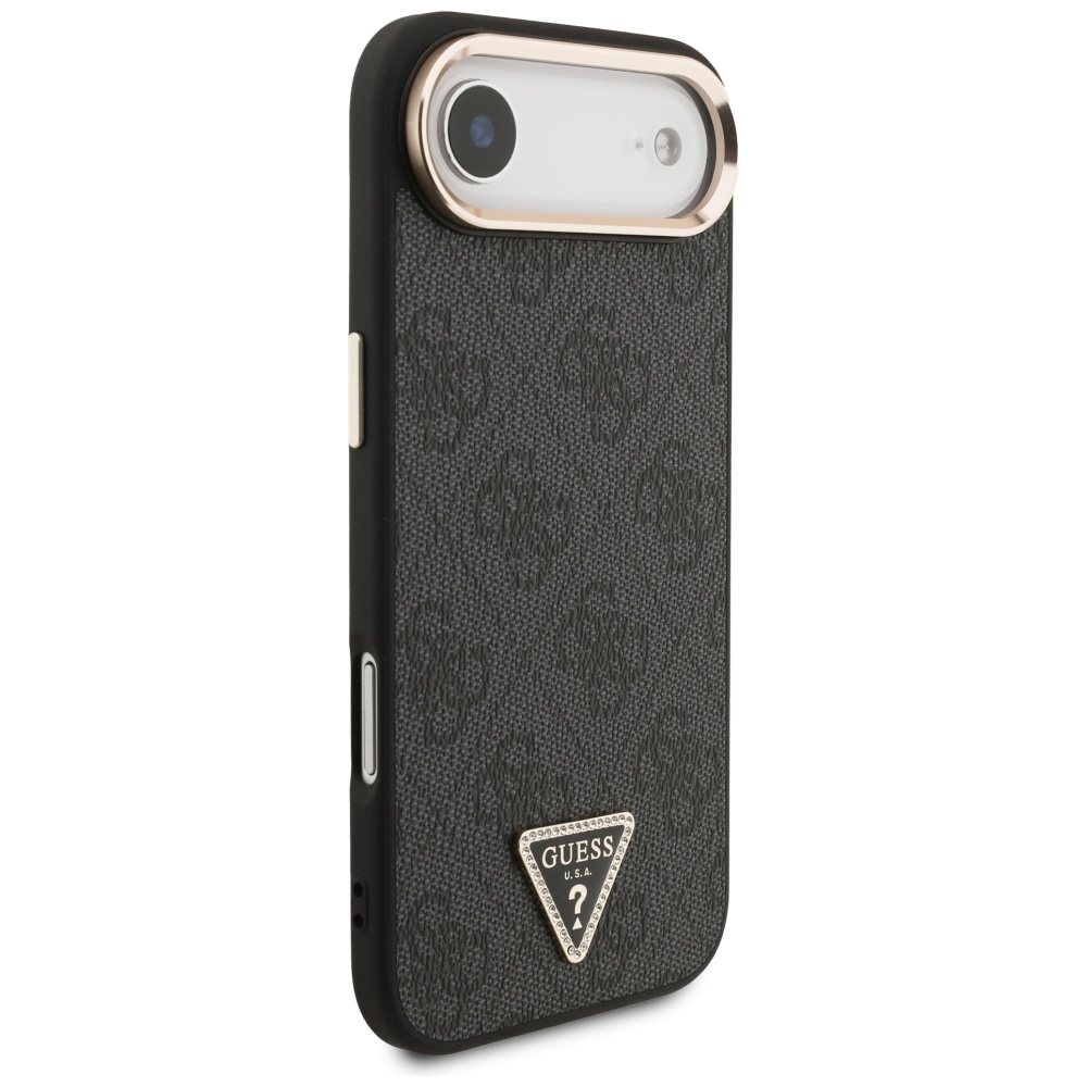 iTok webáruház - Guess Guess 4G Triangle Logo MagSafe tok iPhone Air (fekete és arany) 4 Guess 4G Triangle Logo MagSafe case for iPhone Air (fekete és arany)