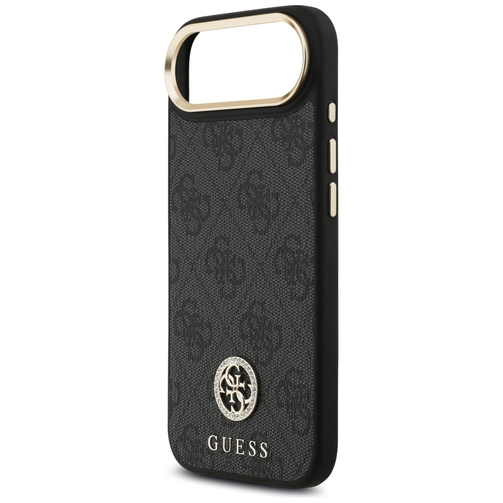 iTok webáruház - Guess Guess 4G Strass Logo & Big Strap Metal Buttons MagSafe tok iPhone Air készülékhez (fekete) 6 Guess 4G Strass Logo & Big Strap Metal Buttons MagSafe Case for iPhone Air (fekete)