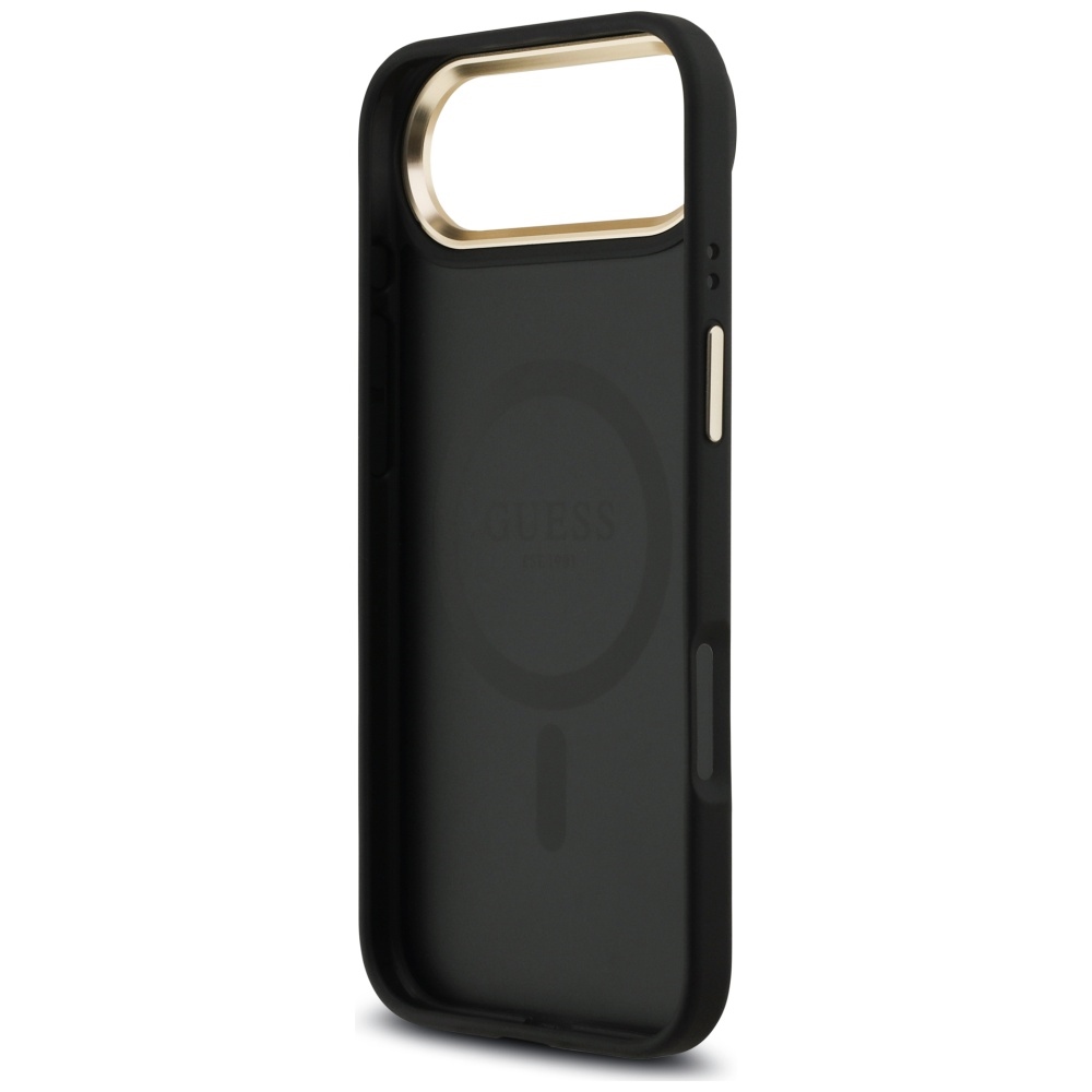 iTok webáruház - Guess Guess 4G Strass Logo & Big Strap Metal Buttons MagSafe tok iPhone Air készülékhez (fekete) 7 Guess 4G Strass Logo & Big Strap Metal Buttons MagSafe Case for iPhone Air (fekete)