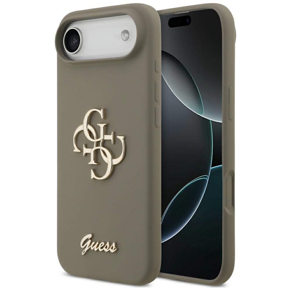 iTok webáruház - Guess Guess Silicone Big 4G Script szilikon tok iPhone Air készülékhez (barna) 1 Guess Silicone Big 4G Script Case for iPhone Air (barna)