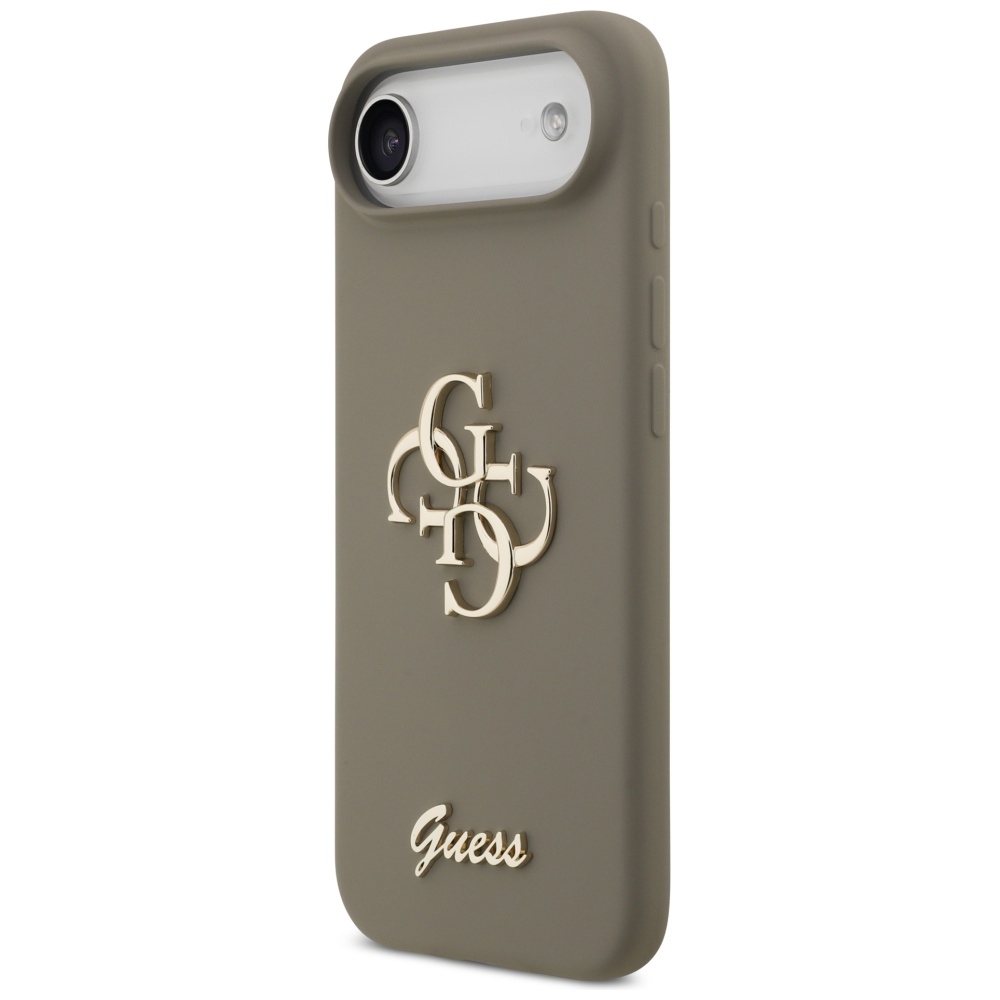 iTok webáruház - Guess Guess Silicone Big 4G Script szilikon tok iPhone Air készülékhez (barna) 2 Guess Silicone Big 4G Script Case for iPhone Air (barna)