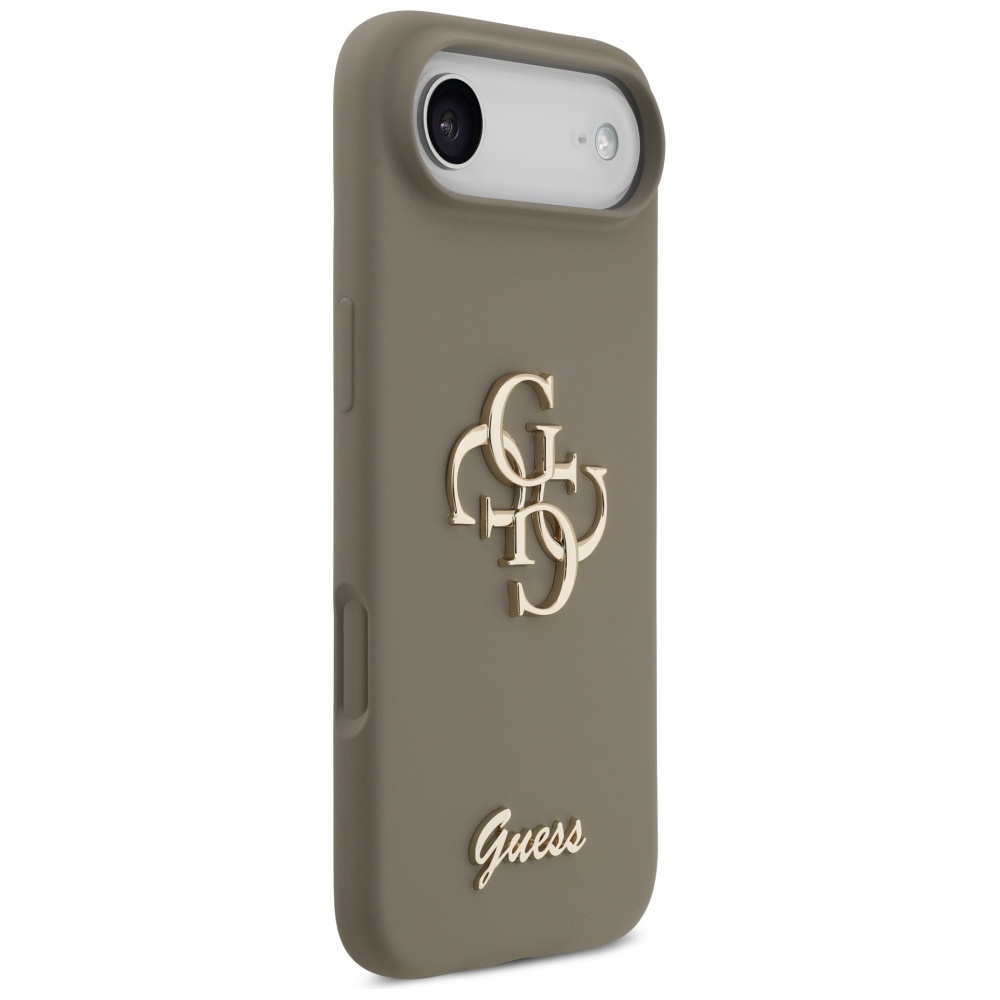 iTok webáruház - Guess Guess Silicone Big 4G Script szilikon tok iPhone Air készülékhez (barna) 4 Guess Silicone Big 4G Script Case for iPhone Air (barna)
