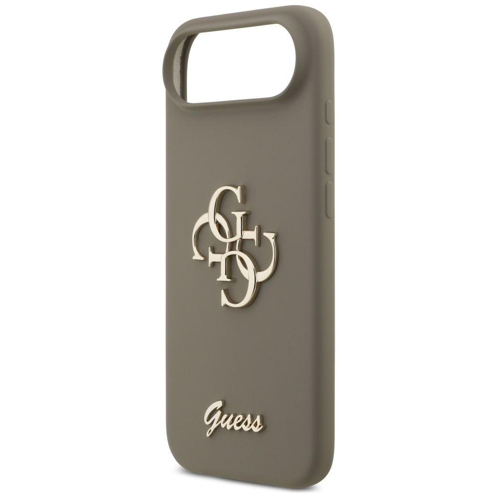 iTok webáruház - Guess Guess Silicone Big 4G Script szilikon tok iPhone Air készülékhez (barna) 6 Guess Silicone Big 4G Script Case for iPhone Air (barna)