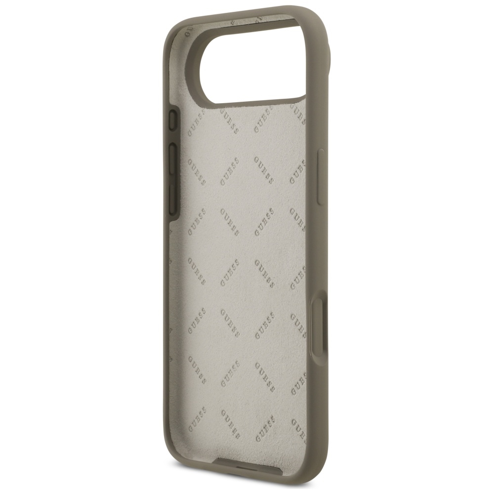 iTok webáruház - Guess Guess Silicone Big 4G Script szilikon tok iPhone Air készülékhez (barna) 7 Guess Silicone Big 4G Script Case for iPhone Air (barna)