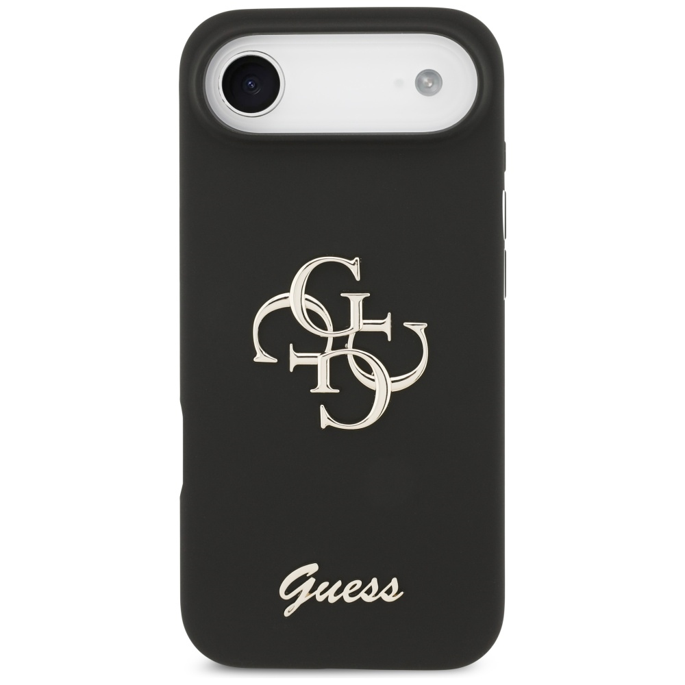 iTok webáruház - Guess Guess Silicone Big 4G Script szilikon tok iPhone Airhez (fekete) 3 Guess Silicone Big 4G Script case for iPhone Air (fekete)