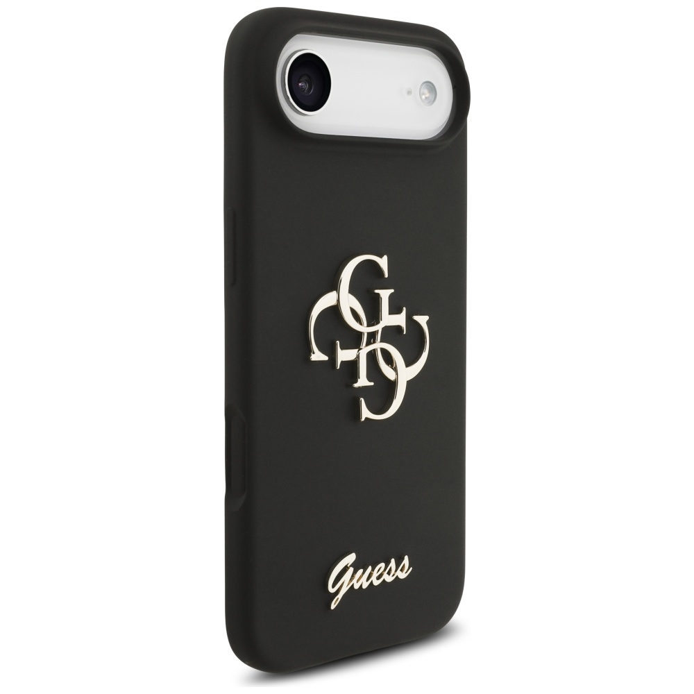 iTok webáruház - Guess Guess Silicone Big 4G Script szilikon tok iPhone Airhez (fekete) 4 Guess Silicone Big 4G Script case for iPhone Air (fekete)