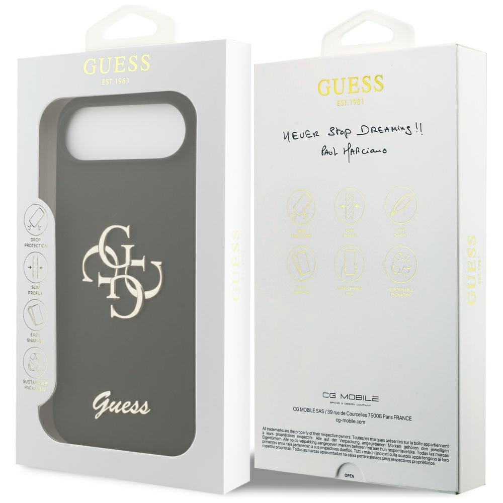 iTok webáruház - Guess Guess Silicone Big 4G Script szilikon tok iPhone Airhez (fekete) 8 Guess Silicone Big 4G Script case for iPhone Air (fekete)