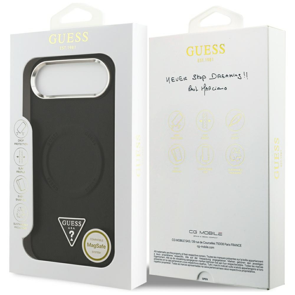 iTok webáruház - Guess Guess Triangle Logo MagSafe tok iPhone Air (fekete) 8 Guess Triangle Logo MagSafe Case for iPhone Air (fekete)