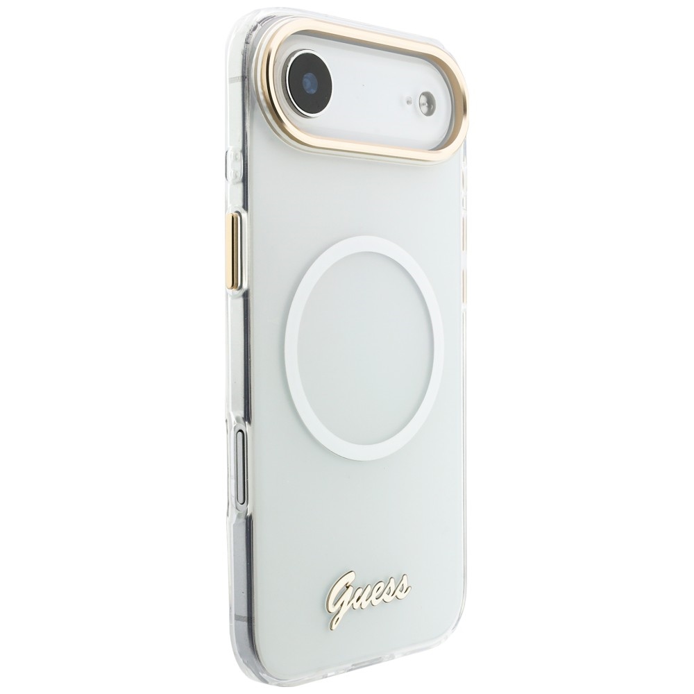 iTok webáruház - Guess Guess IML Gradient Script Metal MagSafe tok iPhone Air készülékhez (fehér) 4 Guess IML Gradient Script Metal MagSafe Case for iPhone Air (fehér)