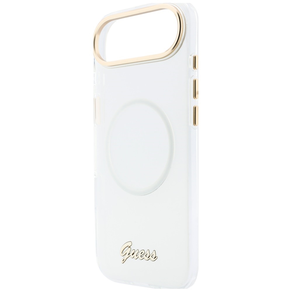 iTok webáruház - Guess Guess IML Gradient Script Metal MagSafe tok iPhone Air készülékhez (fehér) 6 Guess IML Gradient Script Metal MagSafe Case for iPhone Air (fehér)