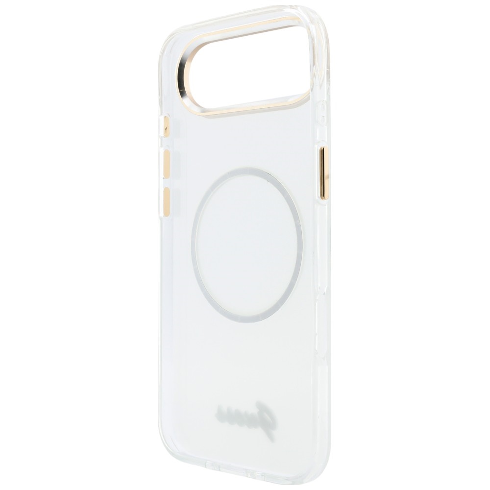 iTok webáruház - Guess Guess IML Gradient Script Metal MagSafe tok iPhone Air készülékhez (fehér) 7 Guess IML Gradient Script Metal MagSafe Case for iPhone Air (fehér)