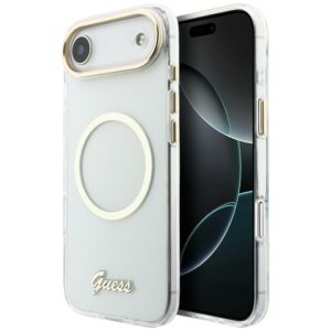 Guess IML Script Metal MagSafe tok iPhone Air készülékhez (átlátszó)