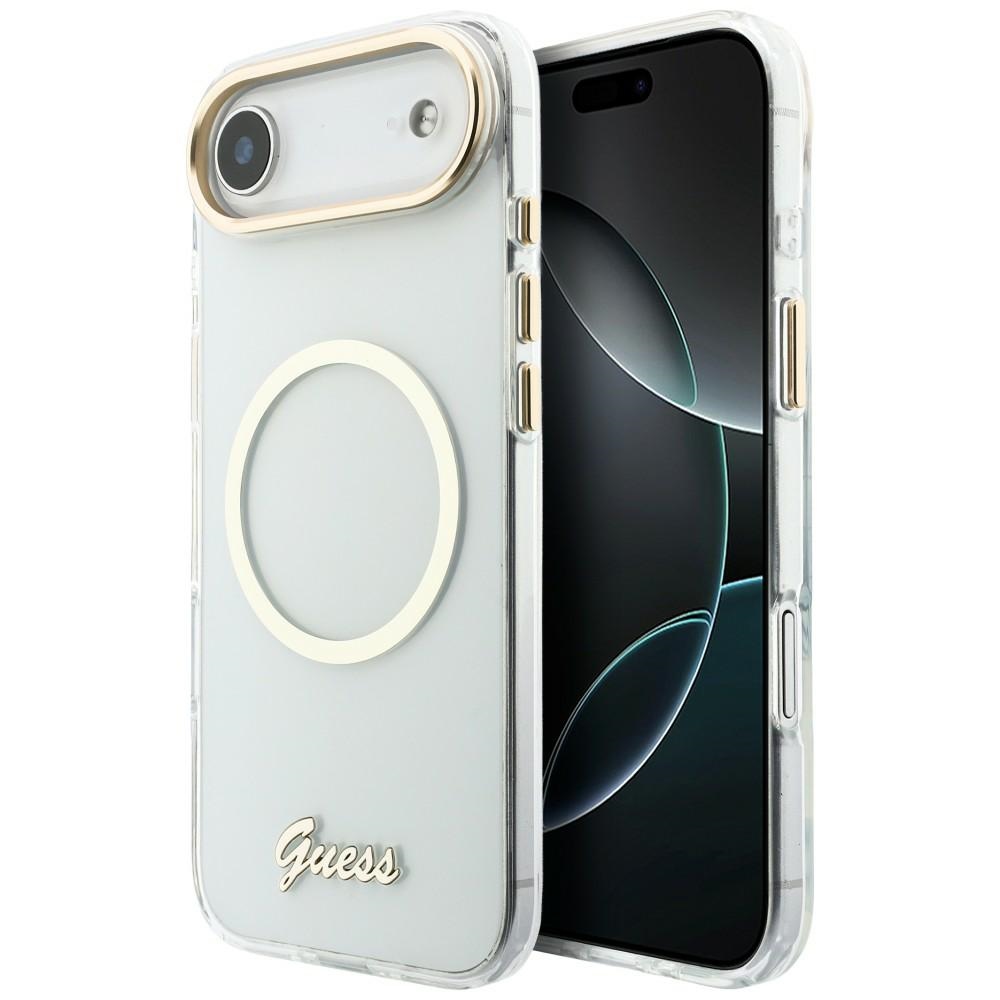 iTok webáruház - Guess Guess IML Script Metal MagSafe tok iPhone Air készülékhez (átlátszó) 1 Guess IML Script Metal MagSafe Case for iPhone Air (átlátszó)
