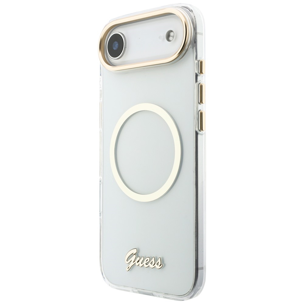 iTok webáruház - Guess Guess IML Script Metal MagSafe tok iPhone Air készülékhez (átlátszó) 2 Guess IML Script Metal MagSafe Case for iPhone Air (átlátszó)