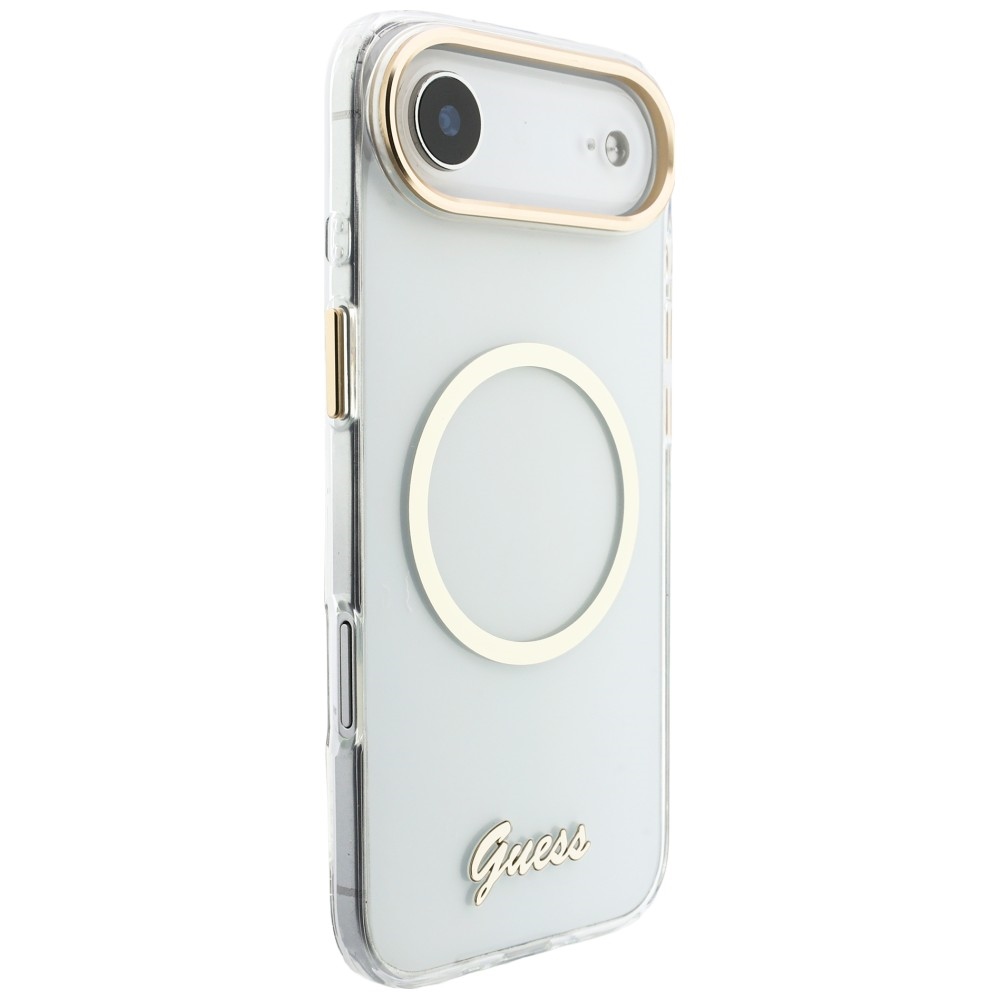 iTok webáruház - Guess Guess IML Script Metal MagSafe tok iPhone Air készülékhez (átlátszó) 4 Guess IML Script Metal MagSafe Case for iPhone Air (átlátszó)