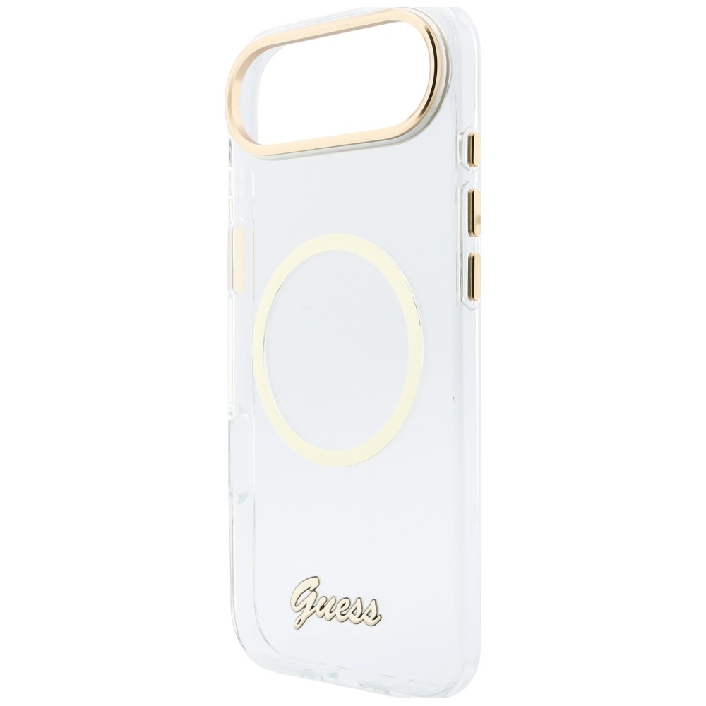 iTok webáruház - Guess Guess IML Script Metal MagSafe tok iPhone Air készülékhez (átlátszó) 6 Guess IML Script Metal MagSafe Case for iPhone Air (átlátszó)