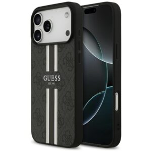 Guess 4G Printed Stripes MagSafe tok iPhone 17 Pro Max készülékhez (fekete)
