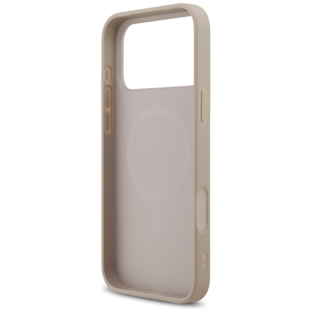 iTok webáruház - Guess Guess 4G Printed Stripes MagSafe tok iPhone 17 Pro Max készülékhez (rózsaszín) 7 Guess 4G Printed Stripes MagSafe case for iPhone 17 Pro Max (rózsaszín)