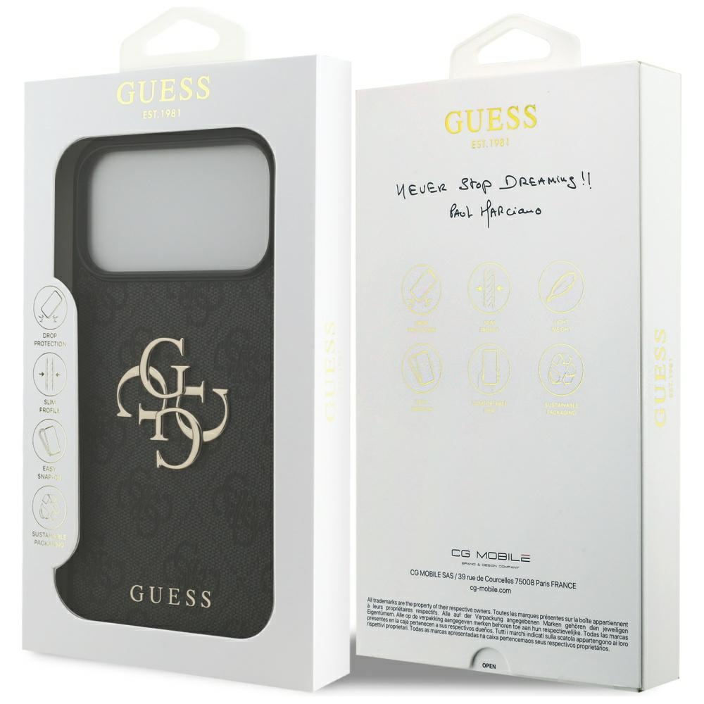 iTok webáruház - Guess Guess 4G Big Logo Case for iPhone 17 Pro Max (fekete) 8 Guess 4G Big Logo Case for iPhone 17 Pro Max (fekete)