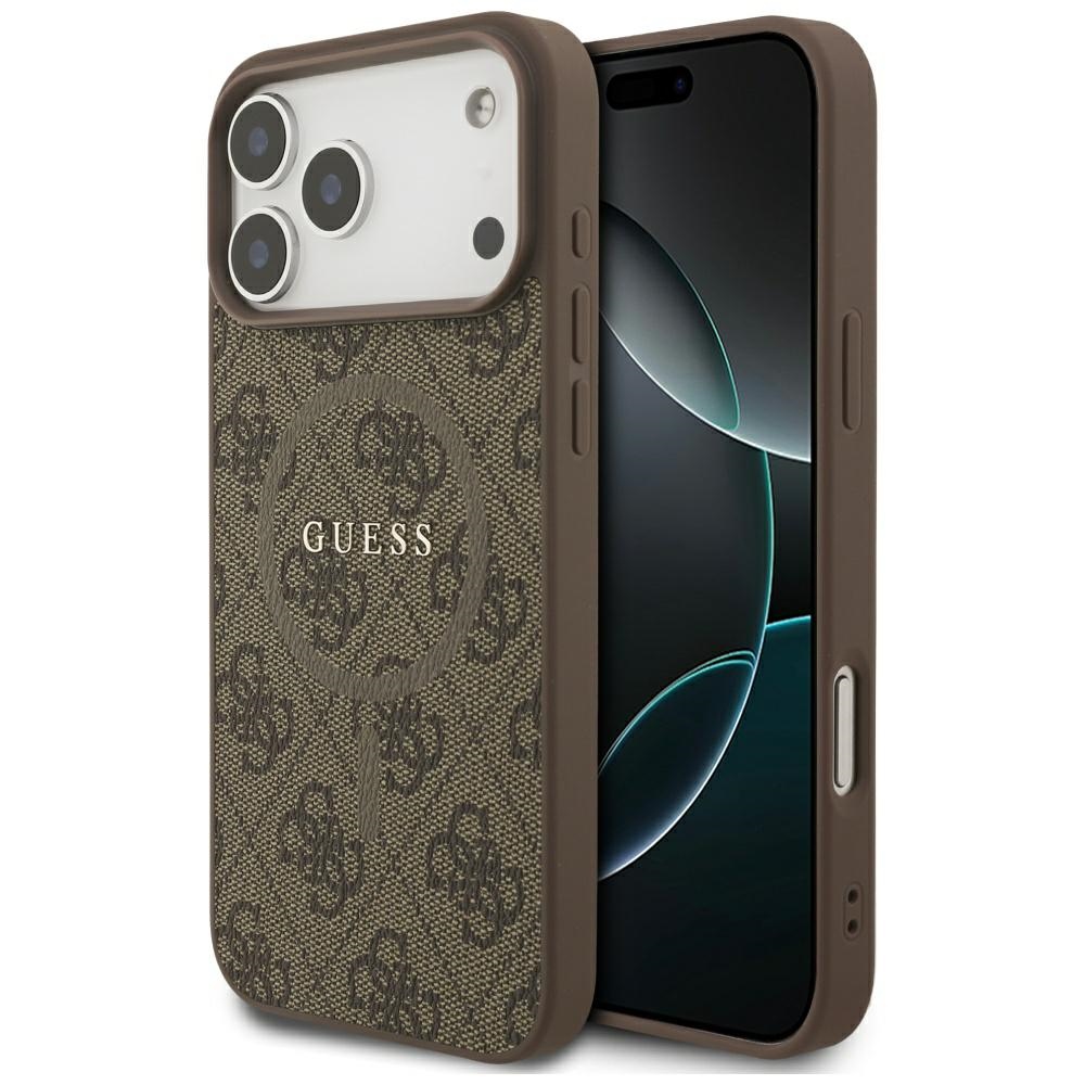 iTok webáruház - Guess Guess 4G Ring Classic Logo MagSafe tok iPhone 17 Pro Max (barna) 1 Guess 4G Ring Classic Logo MagSafe Case for iPhone 17 Pro Max (barna)