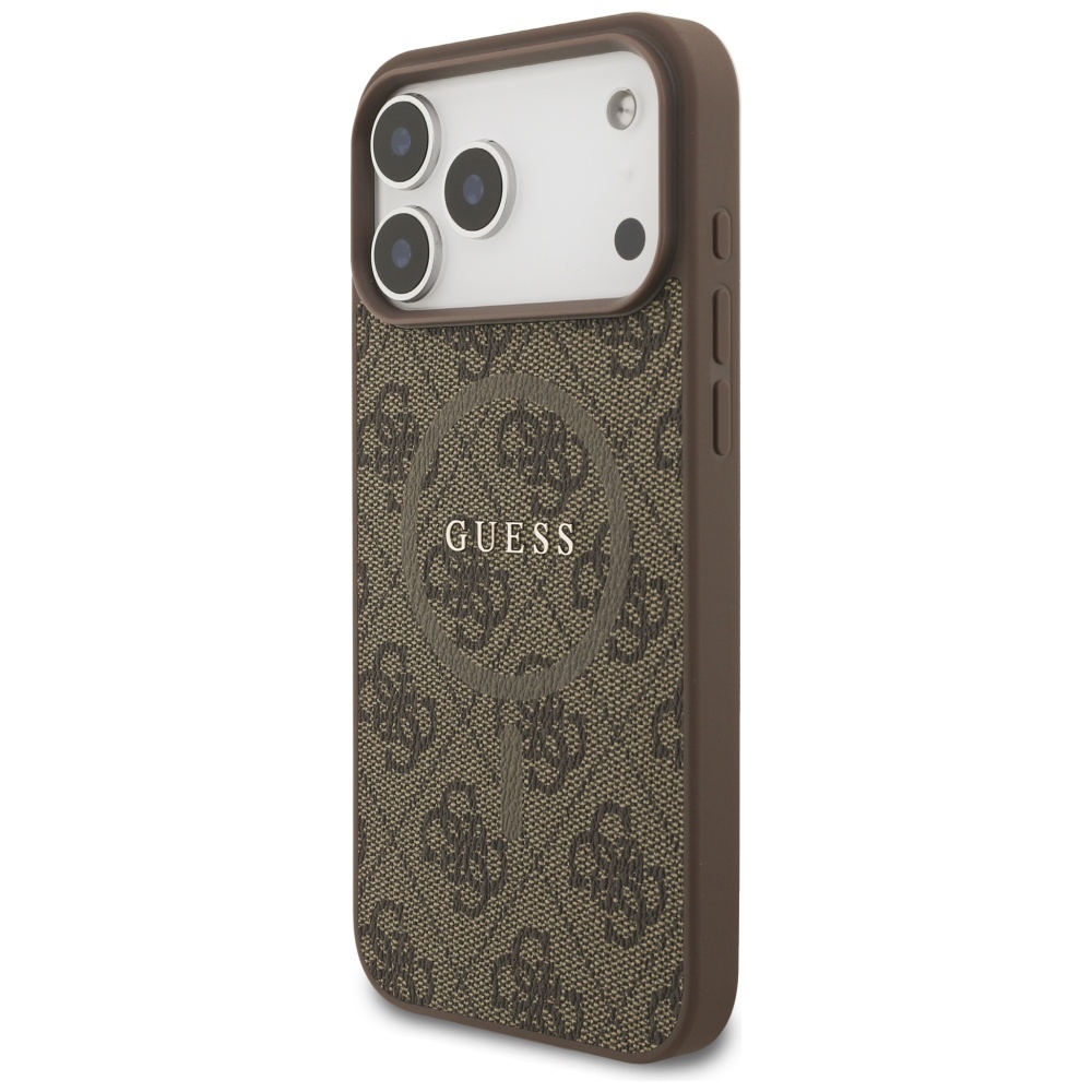 iTok webáruház - Guess Guess 4G Ring Classic Logo MagSafe tok iPhone 17 Pro Max (barna) 2 Guess 4G Ring Classic Logo MagSafe Case for iPhone 17 Pro Max (barna)