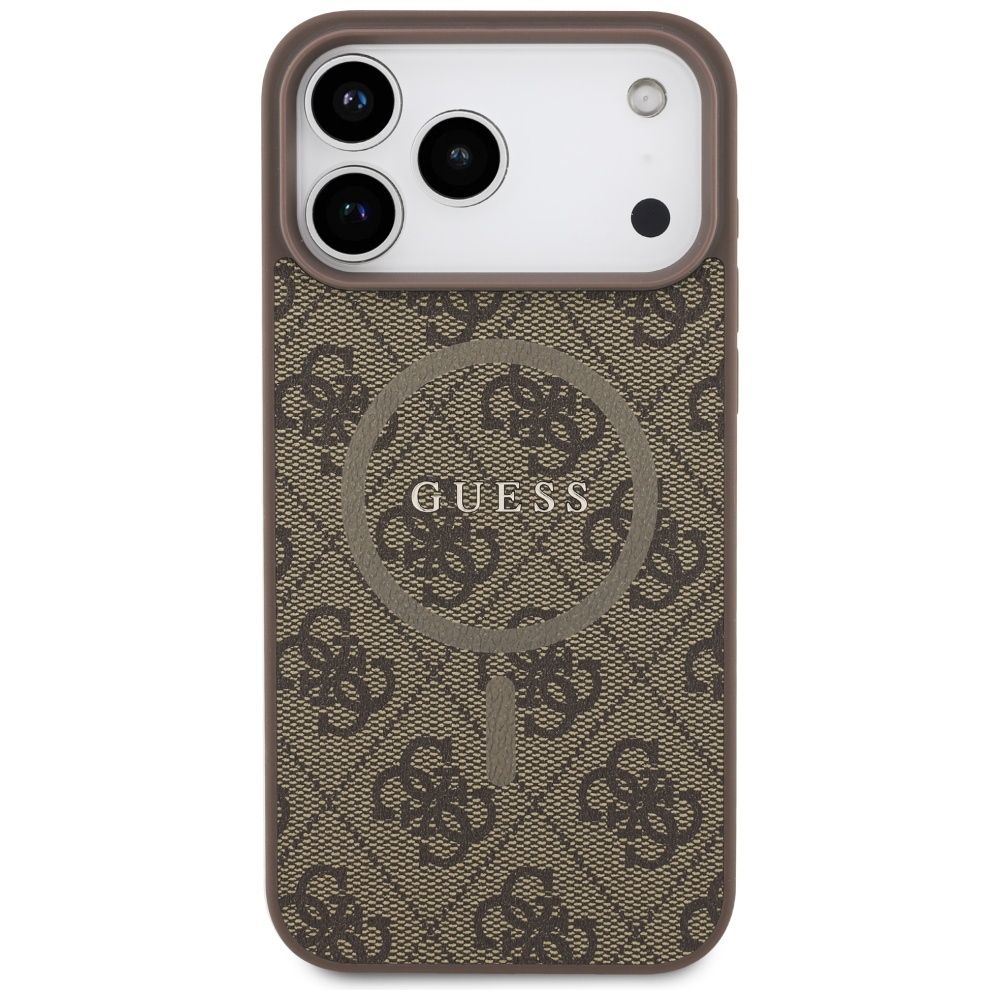 iTok webáruház - Guess Guess 4G Ring Classic Logo MagSafe tok iPhone 17 Pro Max (barna) 3 Guess 4G Ring Classic Logo MagSafe Case for iPhone 17 Pro Max (barna)