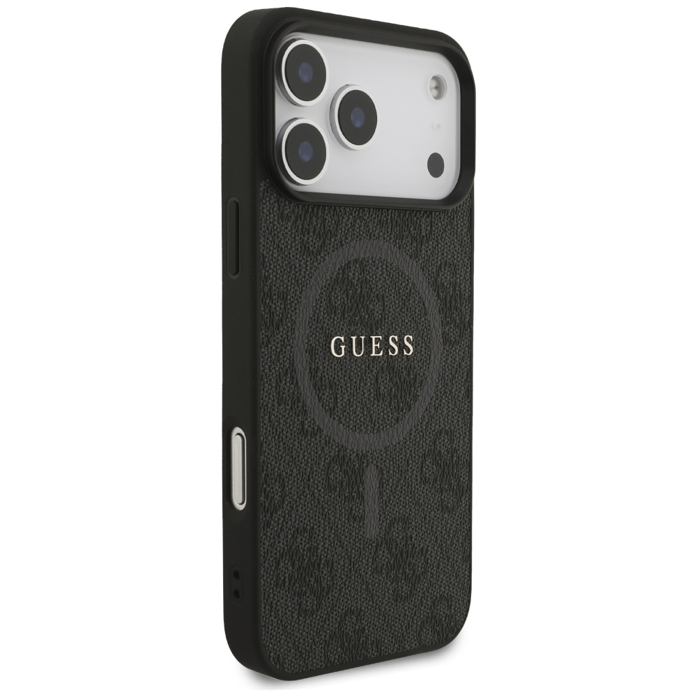 iTok webáruház - Guess Guess 4G Ring Classic Logo MagSafe tok iPhone 17 Pro Max készülékhez (fekete) 4 Guess 4G Ring Classic Logo MagSafe case for iPhone 17 Pro Max (fekete)