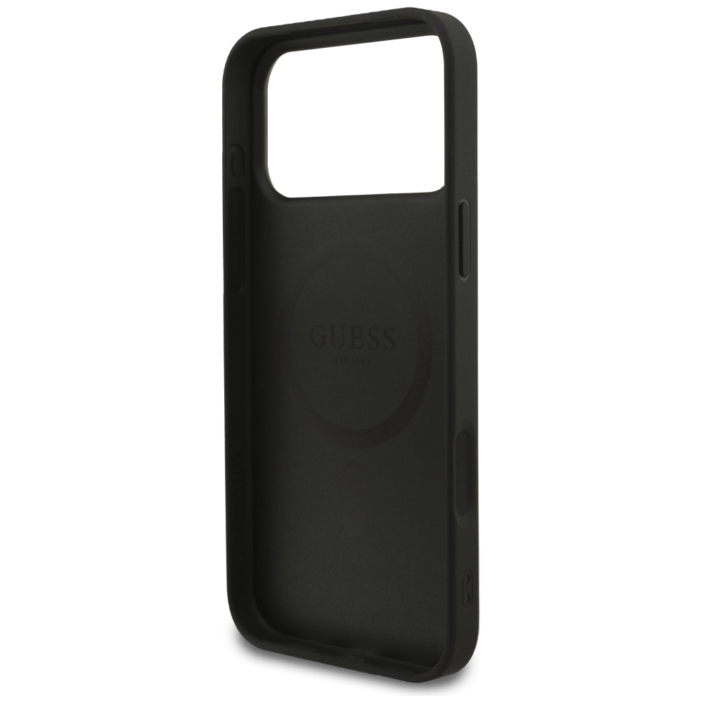 iTok webáruház - Guess Guess 4G Ring Classic Logo MagSafe tok iPhone 17 Pro Max készülékhez (fekete) 7 Guess 4G Ring Classic Logo MagSafe case for iPhone 17 Pro Max (fekete)