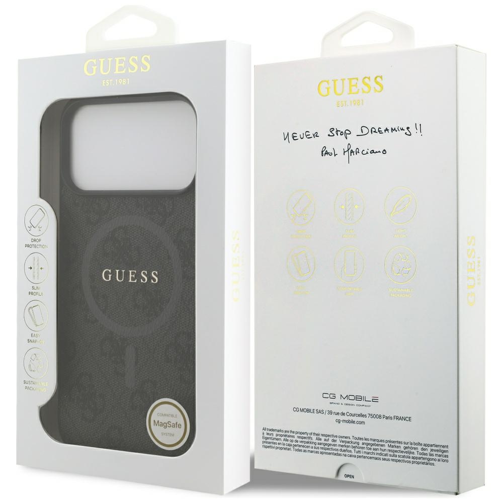 iTok webáruház - Guess Guess 4G Ring Classic Logo MagSafe tok iPhone 17 Pro Max készülékhez (fekete) 8 Guess 4G Ring Classic Logo MagSafe case for iPhone 17 Pro Max (fekete)