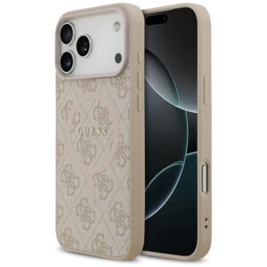 Guess 4G Ring Classic Logo MagSafe tok iPhone 17 Pro Max készülékhez (rózsaszín)