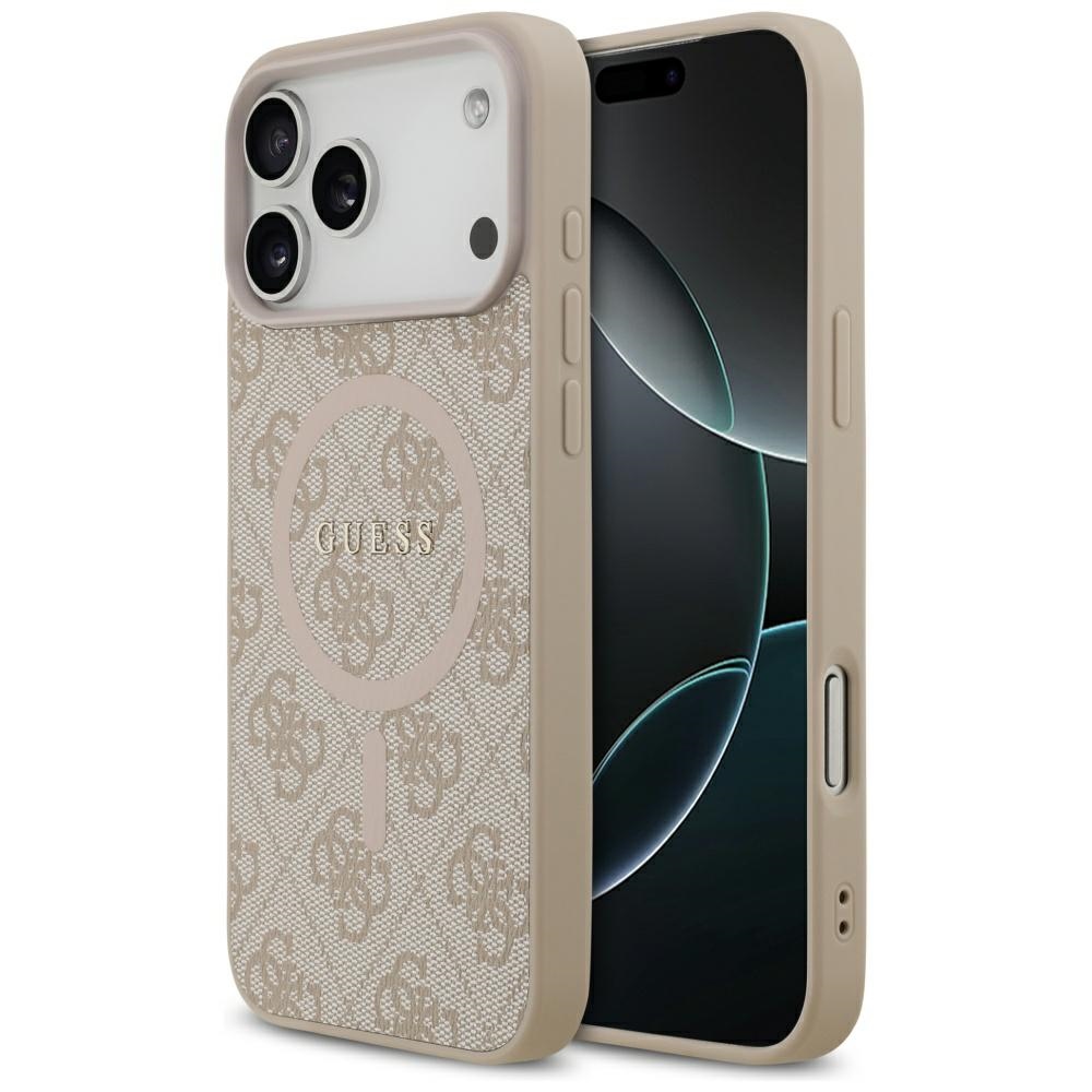 iTok webáruház - Guess Guess 4G Ring Classic Logo MagSafe tok iPhone 17 Pro Max készülékhez (rózsaszín) 1 Guess 4G Ring Classic Logo MagSafena iPhone 17 Pro Max Case (rózsaszín)