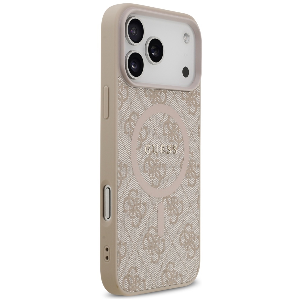 iTok webáruház - Guess Guess 4G Ring Classic Logo MagSafe tok iPhone 17 Pro Max készülékhez (rózsaszín) 4 Guess 4G Ring Classic Logo MagSafena iPhone 17 Pro Max Case (rózsaszín)