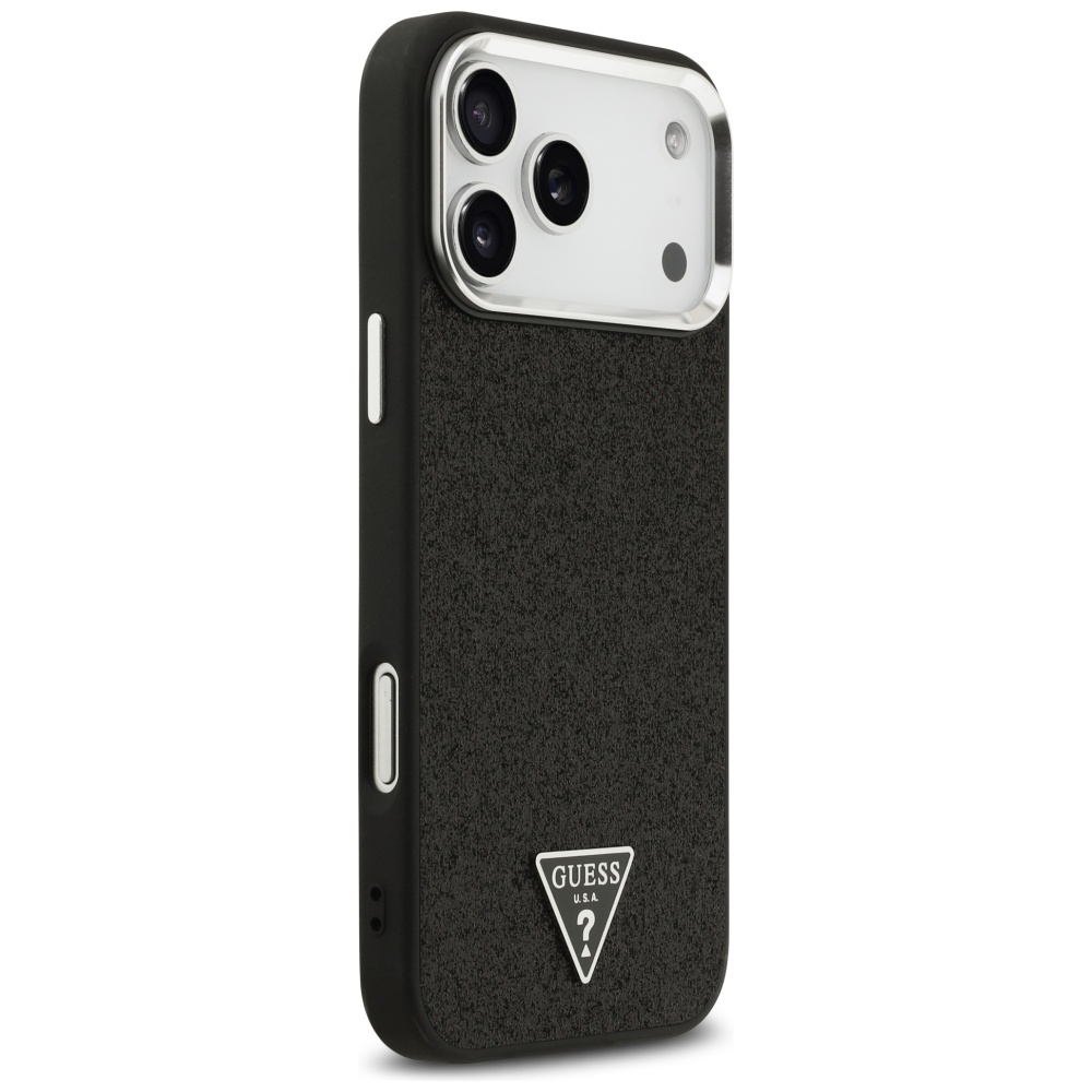 iTok webáruház - Guess Guess Glitter Triangle Logo MagSafe tok iPhone 17 Pro Max készülékhez (fekete) 4 Guess Glitter Triangle Logo MagSafe Case for iPhone 17 Pro Max (fekete)