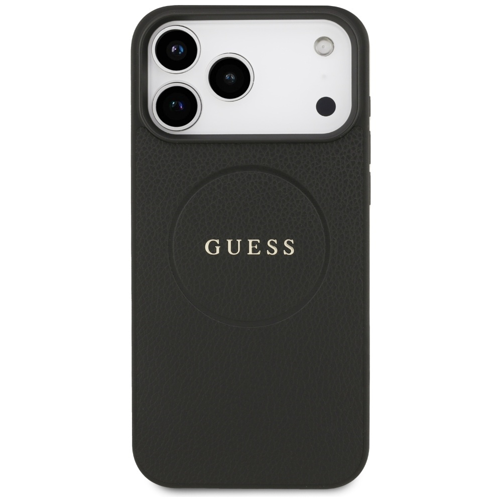 iTok webáruház - Guess Guess Grained Ring MagSafe tok iPhone 17 Pro Max készülékhez (fekete) 3 Guess Grained Ring MagSafe case for iPhone 17 Pro Max (fekete)