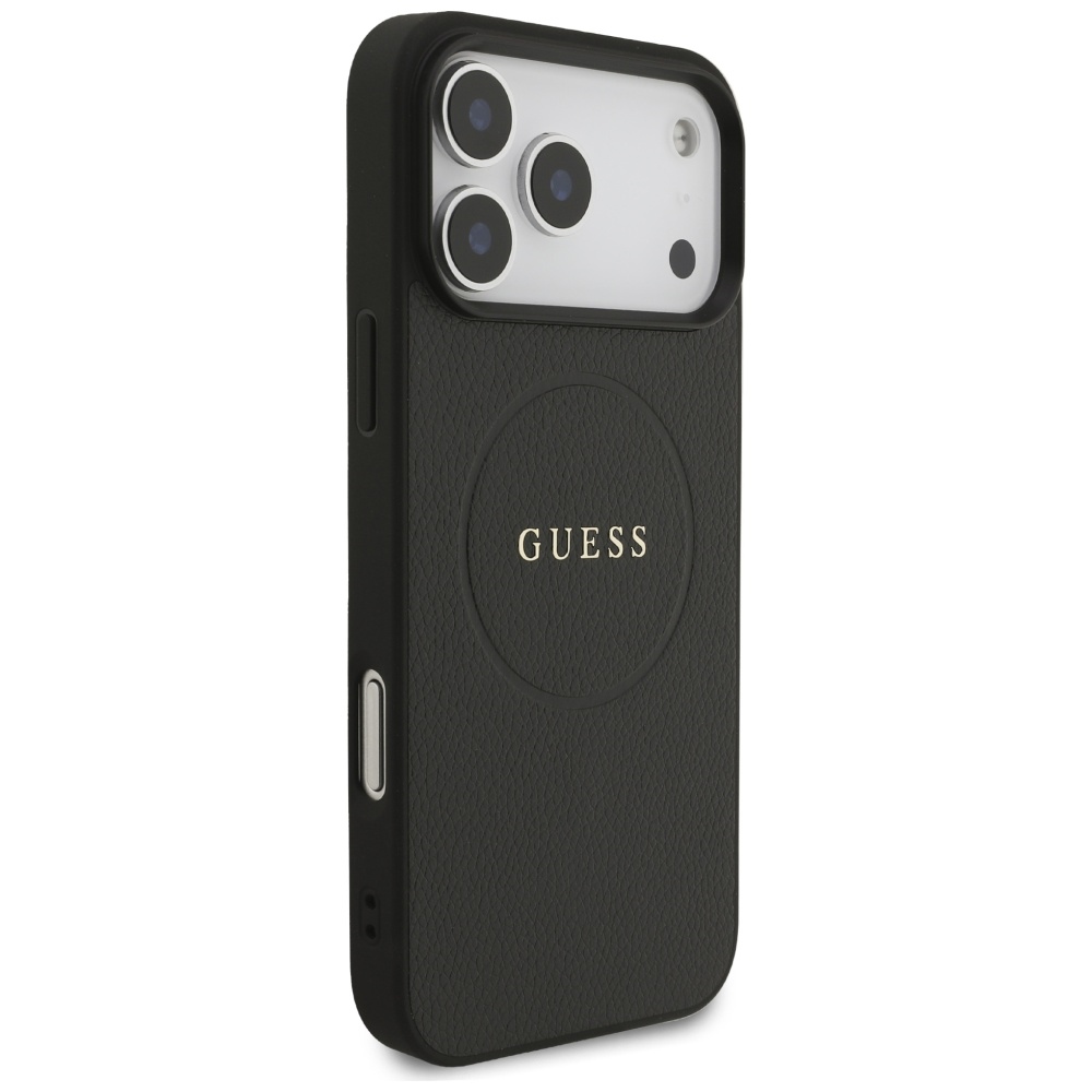 iTok webáruház - Guess Guess Grained Ring MagSafe tok iPhone 17 Pro Max készülékhez (fekete) 4 Guess Grained Ring MagSafe case for iPhone 17 Pro Max (fekete)