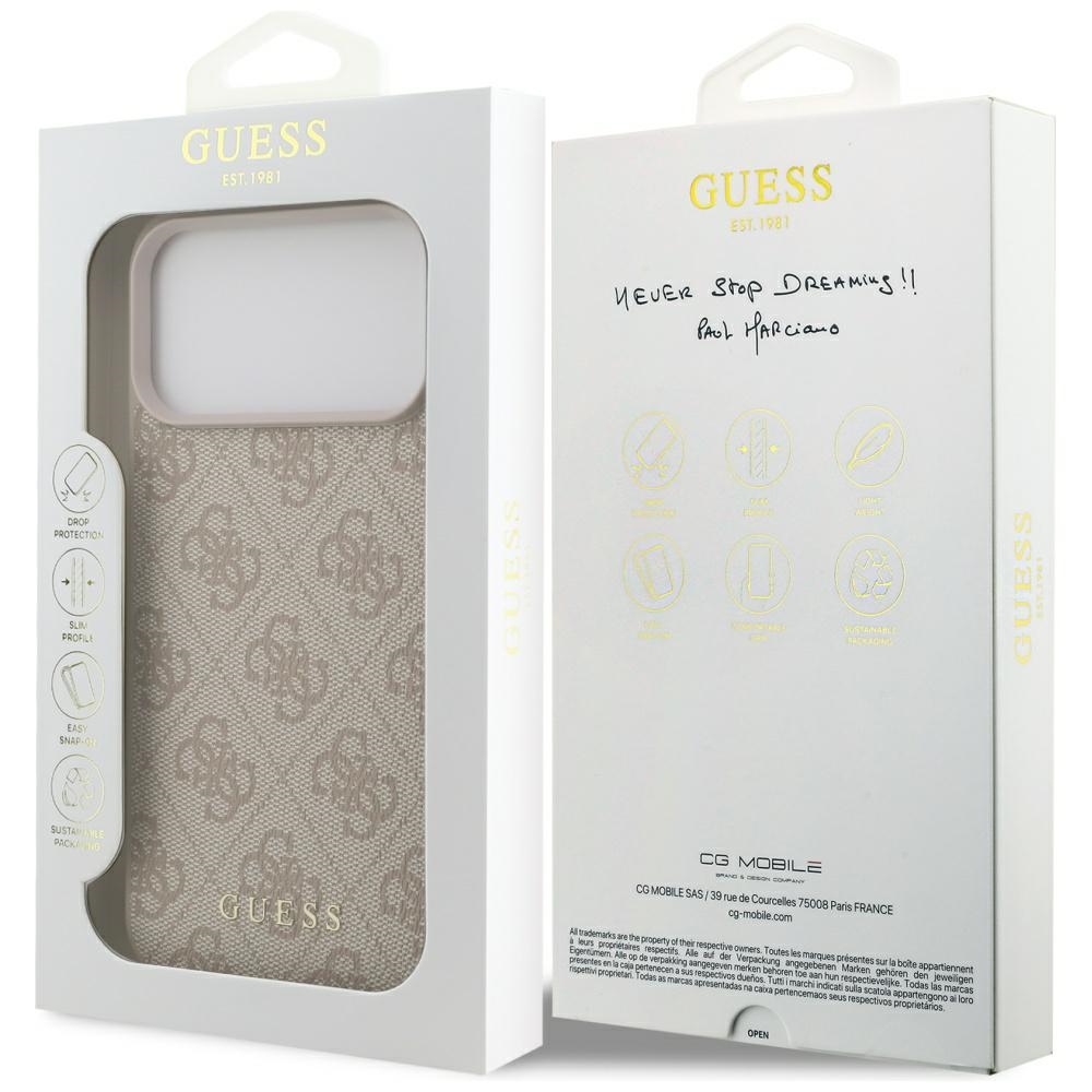 iTok webáruház - Guess Guess 4G Classic tok iPhone 17 Pro Max készülékhez (rózsaszín) 8 Guess 4G Classic Case for iPhone 17 Pro Max (rózsaszín)