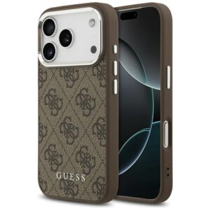 Guess 4G Classic Logo MagSafe tok iPhone 17 Pro Max készülékhez (barna)