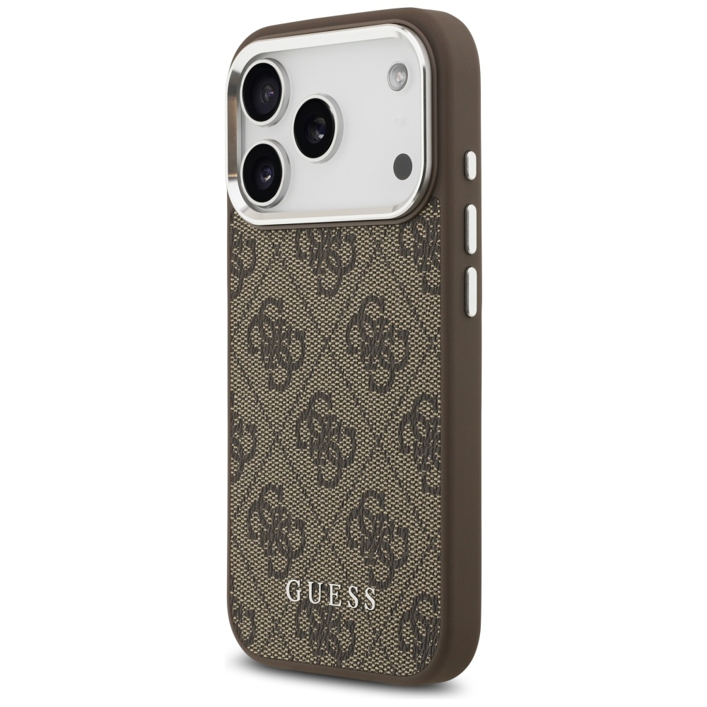 iTok webáruház - Guess Guess 4G Classic Logo MagSafe tok iPhone 17 Pro Max készülékhez (barna) 2 Guess 4G Classic Logo MagSafe Case for iPhone 17 Pro Max (barna)