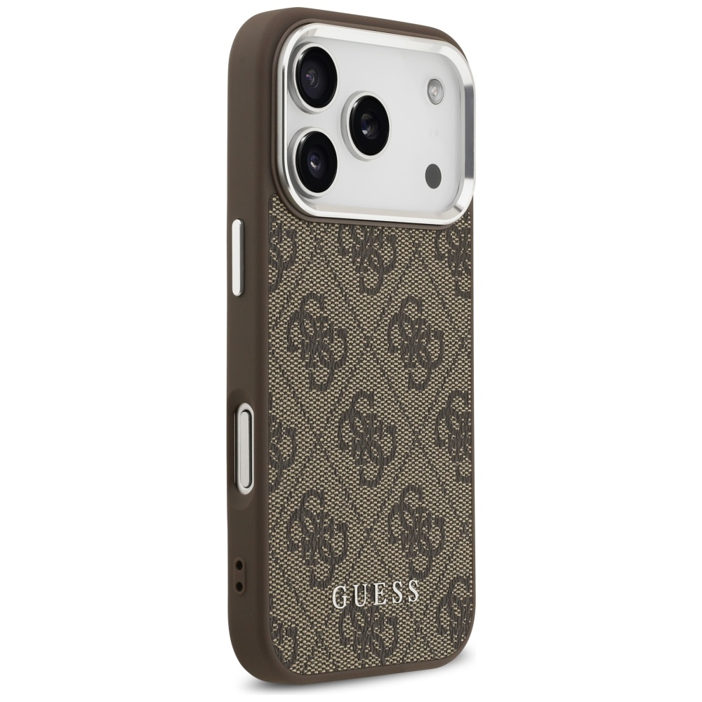 iTok webáruház - Guess Guess 4G Classic Logo MagSafe tok iPhone 17 Pro Max készülékhez (barna) 4 Guess 4G Classic Logo MagSafe Case for iPhone 17 Pro Max (barna)