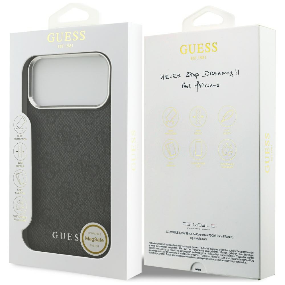 iTok webáruház - Guess Guess 4G Classic Logo MagSafe tok iPhone 17 Pro Max készülékhez (fekete) 8 Guess 4G Classic Logo MagSafe case for iPhone 17 Pro Max (fekete)