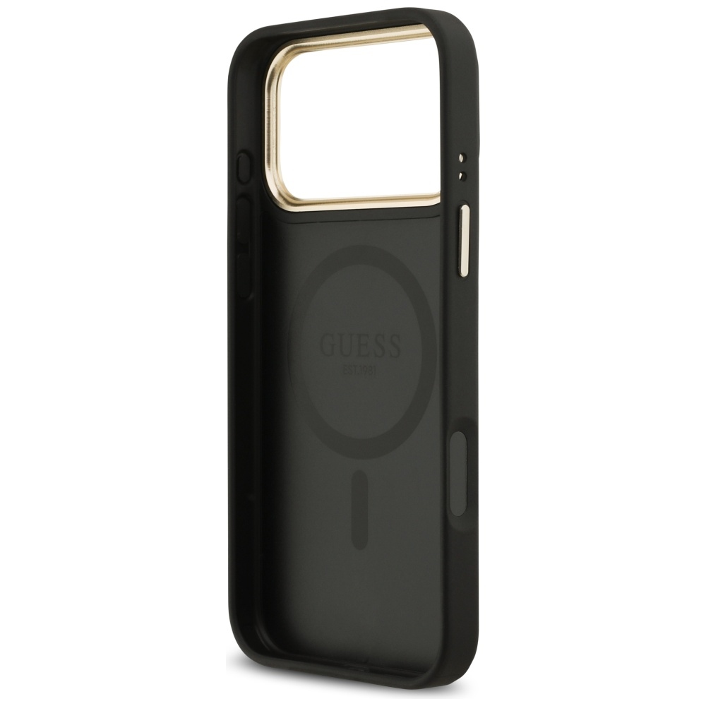 iTok webáruház - Guess Guess 4G PU Classic Logo MagSafe tok iPhone 17 Pro Max készülékhez (fekete) 7 Guess 4G PU Classic Logo MagSafe case for iPhone 17 Pro Max (fekete)