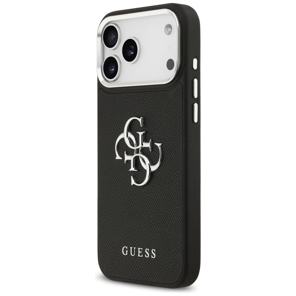 iTok webáruház - Guess Guess Grained Big 4G Classic Logo tok iPhone 17 Pro Max (fekete) 2 Guess Grained Big 4G Classic Logo case for iPhone 17 Pro Max (fekete)