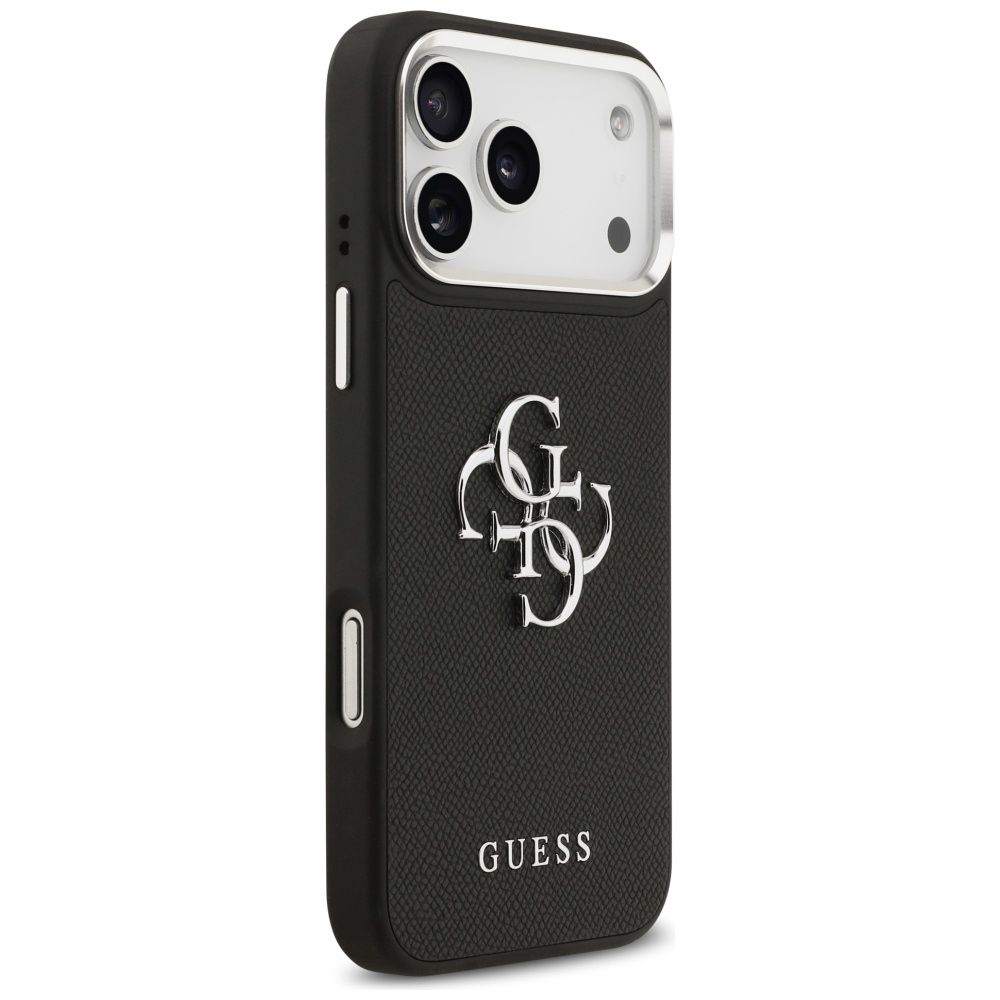 iTok webáruház - Guess Guess Grained Big 4G Classic Logo tok iPhone 17 Pro Max (fekete) 4 Guess Grained Big 4G Classic Logo case for iPhone 17 Pro Max (fekete)