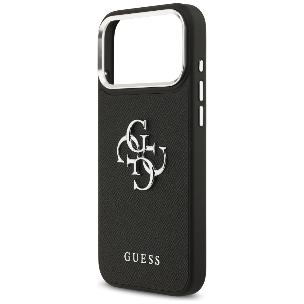 iTok webáruház - Guess Guess Grained Big 4G Classic Logo tok iPhone 17 Pro Max (fekete) 6 Guess Grained Big 4G Classic Logo case for iPhone 17 Pro Max (fekete)